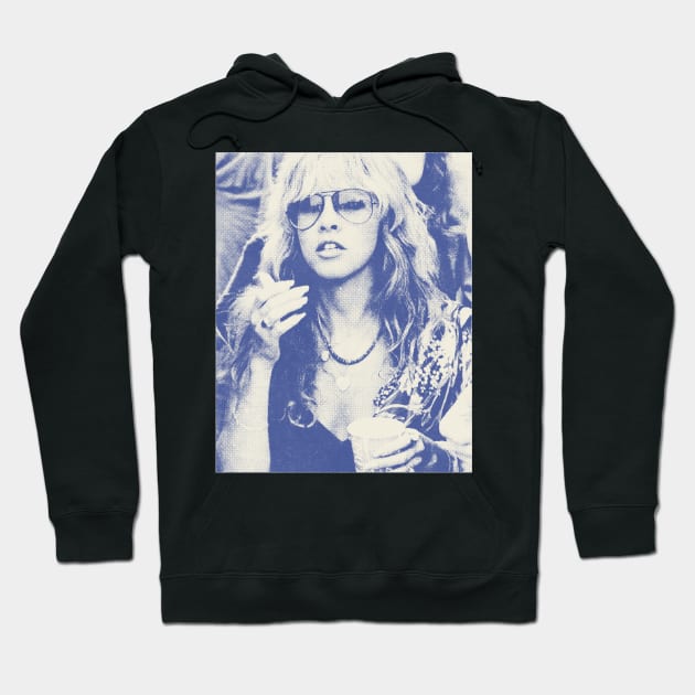 Stevie Nicks-Vintage Halftone Hoodie by Ecsa